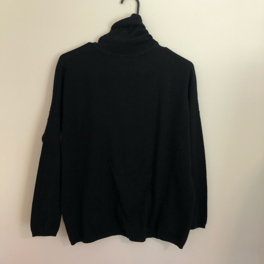 Classic black Zara turtleneck knit sweater small - Picture 2 of 4